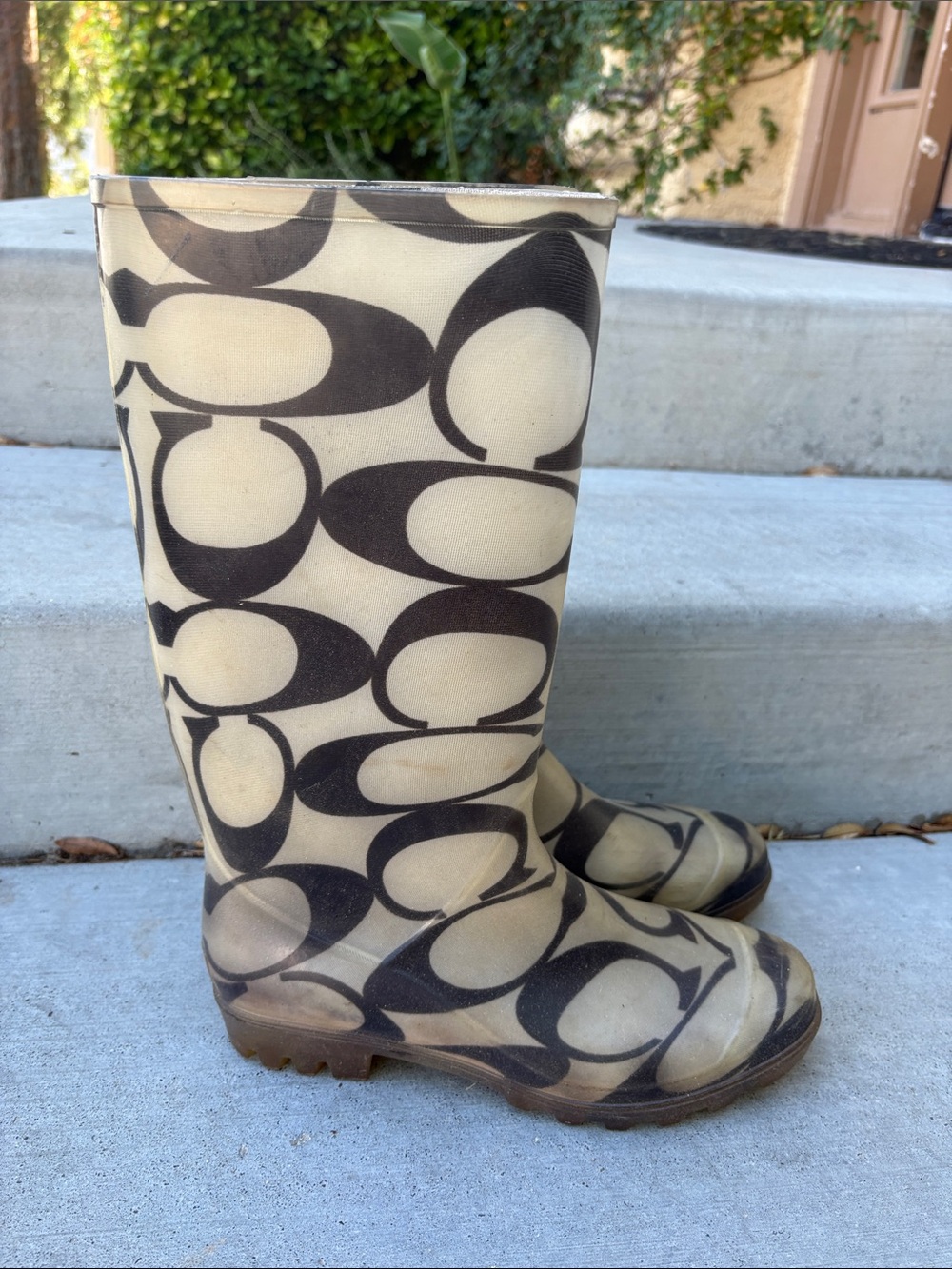 Coach Pixy Signature Rain Boots Size 9